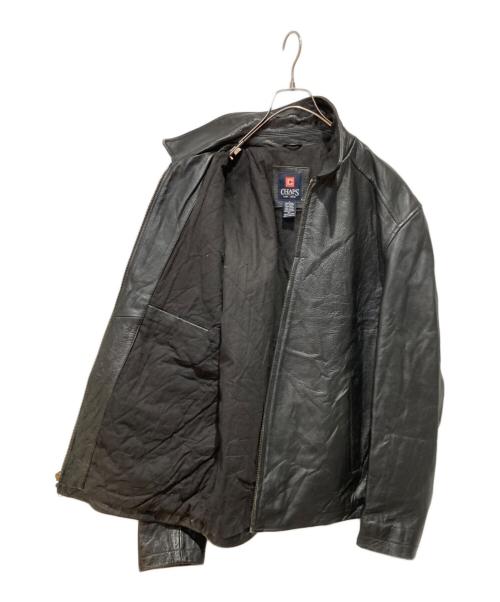 CHAPS（チャップス）CHAPS (チャップス) レザージャケット ブラック サイズ:Ｌの古着・服飾アイテム