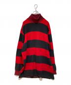 POLO RALPH LAURENポロ・ラルフローレン）の古着「ボーダータートルネックニット」｜レッド