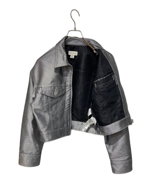 Calvin Klein Jeans（カルバンクラインジーンズ）Calvin Klein Jeans (カルバンクラインジーンズ) ジップアップジャケット シルバー サイズ:ＸＳの古着・服飾アイテム