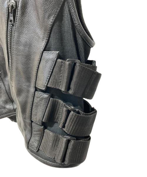 street&STEEL（ストリート・アンド・スチール）street&STEEL (ストリート・アンド・スチール) レザーベスト ブラック サイズ:ＸＬの古着・服飾アイテム