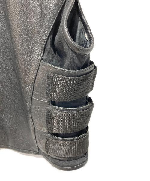 street&STEEL（ストリート・アンド・スチール）street&STEEL (ストリート・アンド・スチール) レザーベスト ブラック サイズ:ＸＬの古着・服飾アイテム