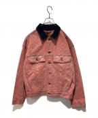 LEVI'S PReMIUM×NIKEリーバイス プレミアム×ナイキ）の古着「Monogram Trukcer Jacket」｜ピンク×ネイビー