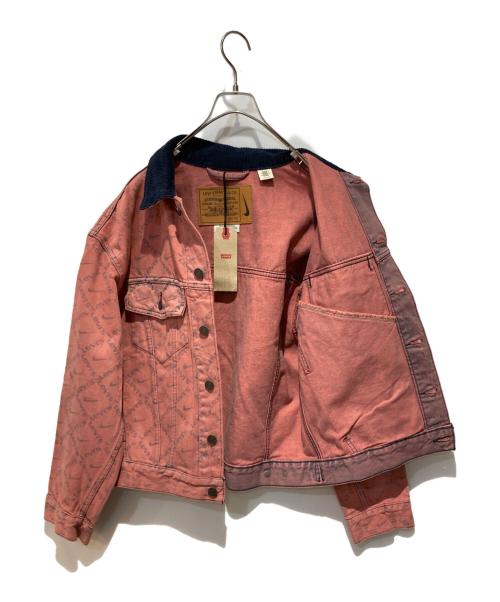 LEVI'S PReMIUM（リーバイス プレミアム）LEVI'S PReMIUM (リーバイス プレミアム) NIKE (ナイキ) Monogram Trukcer Jacket ピンク×ネイビー サイズ: XSの古着・服飾アイテム