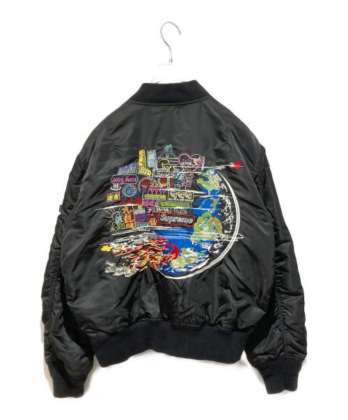 SUPREME（シュプリーム）Supreme (シュプリーム) AOI Globe MA-1 ブラック サイズ:Ｓの古着・服飾アイテム