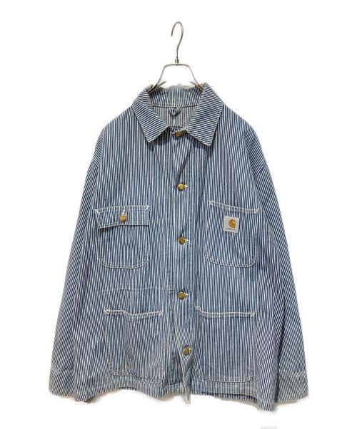 CarHartt（カーハート）CarHartt (カーハート) Hickory Stripe Jacket ブルー サイズ:Ｆの古着・服飾アイテム