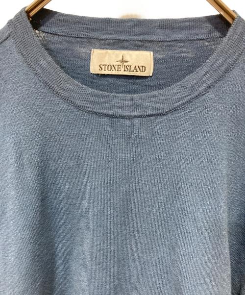 STONE ISLAND（ストーンアイランド）STONE ISLAND (ストーンアイランド) クルーネックニット ブルー サイズ:Ｓの古着・服飾アイテム