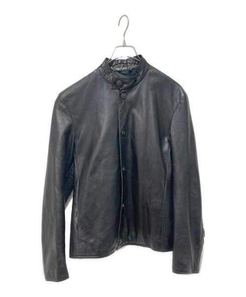 EMPORIO ARMANI（エンポリオ アルマーニ）EMPORIO ARMANI (エンポリオ アルマーニ) レザージャケット ブラック サイズ:48の古着・服飾アイテム