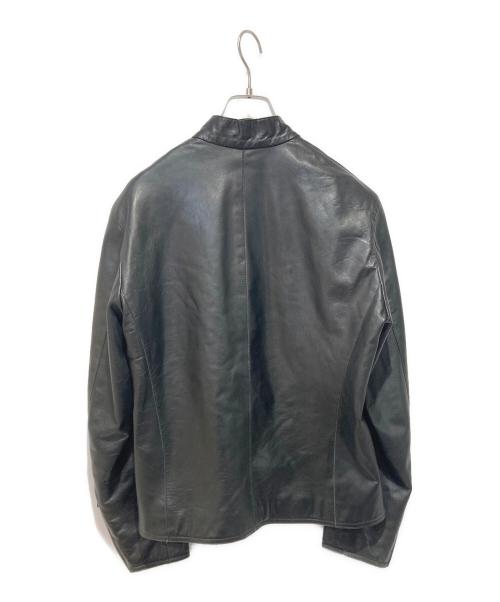 EMPORIO ARMANI（エンポリオ アルマーニ）EMPORIO ARMANI (エンポリオ アルマーニ) レザージャケット ブラック サイズ:48の古着・服飾アイテム