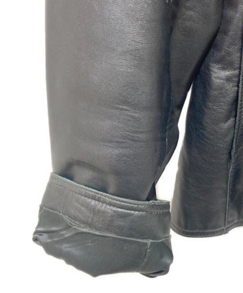EMPORIO ARMANI（エンポリオ アルマーニ）EMPORIO ARMANI (エンポリオ アルマーニ) レザージャケット ブラック サイズ:48の古着・服飾アイテム