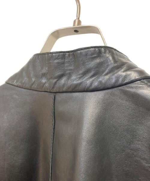 EMPORIO ARMANI（エンポリオ アルマーニ）EMPORIO ARMANI (エンポリオ アルマーニ) レザージャケット ブラック サイズ:48の古着・服飾アイテム