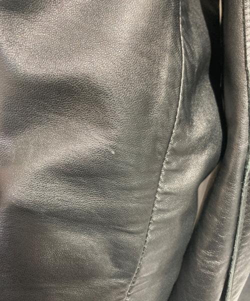 EMPORIO ARMANI（エンポリオ アルマーニ）EMPORIO ARMANI (エンポリオ アルマーニ) レザージャケット ブラック サイズ:48の古着・服飾アイテム