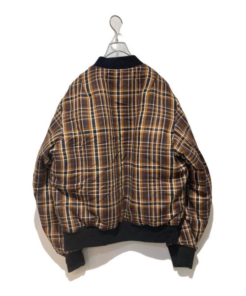 TAKAHIROMIYASHITA TheSoloIst.（タカヒロミヤシタ ザソロイスト）TAKAHIROMIYASHITA TheSoloIst. (タカヒロミヤシタ ザソロイスト) flannel flight jacket. ブラウン サイズ:48の古着・服飾アイテム