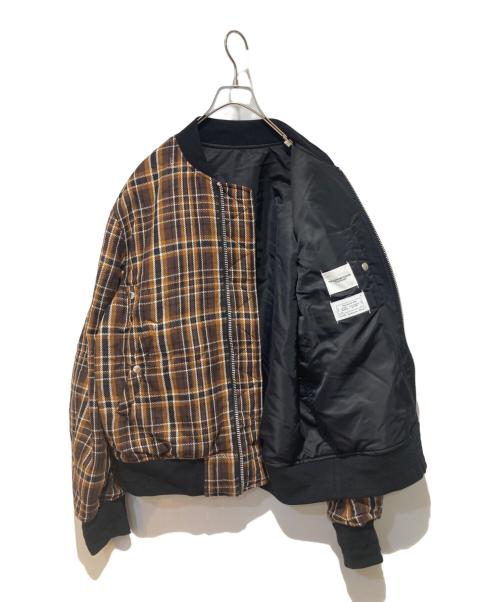 TAKAHIROMIYASHITA TheSoloIst.（タカヒロミヤシタ ザソロイスト）TAKAHIROMIYASHITA TheSoloIst. (タカヒロミヤシタ ザソロイスト) flannel flight jacket. ブラウン サイズ:48の古着・服飾アイテム
