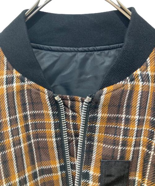 TAKAHIROMIYASHITA TheSoloIst.（タカヒロミヤシタ ザソロイスト）TAKAHIROMIYASHITA TheSoloIst. (タカヒロミヤシタ ザソロイスト) flannel flight jacket. ブラウン サイズ:48の古着・服飾アイテム