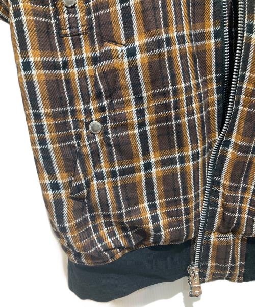 TAKAHIROMIYASHITA TheSoloIst.（タカヒロミヤシタ ザソロイスト）TAKAHIROMIYASHITA TheSoloIst. (タカヒロミヤシタ ザソロイスト) flannel flight jacket. ブラウン サイズ:48の古着・服飾アイテム
