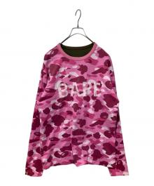 A BATHING APE（アベイシングエイプ）の古着「リバーシブルスウェット」｜ピンク×グリーン