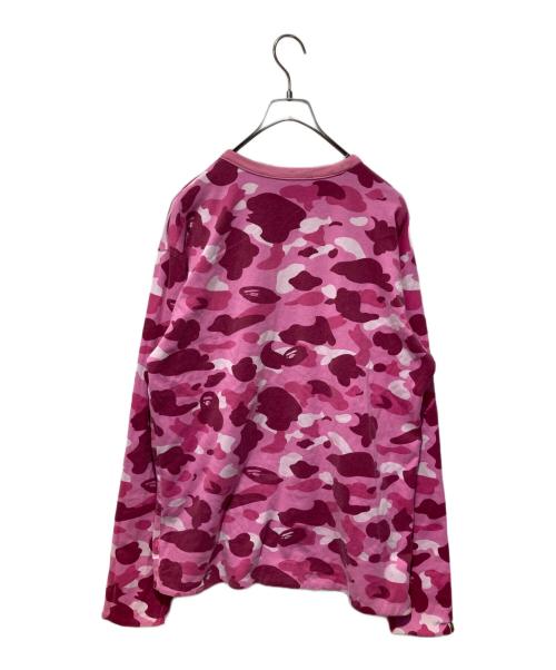 A BATHING APE（アベイシングエイプ）A BATHING APE (アベイシングエイプ) リバーシブルスウェット ピンク×グリーン サイズ:Ｌの古着・服飾アイテム
