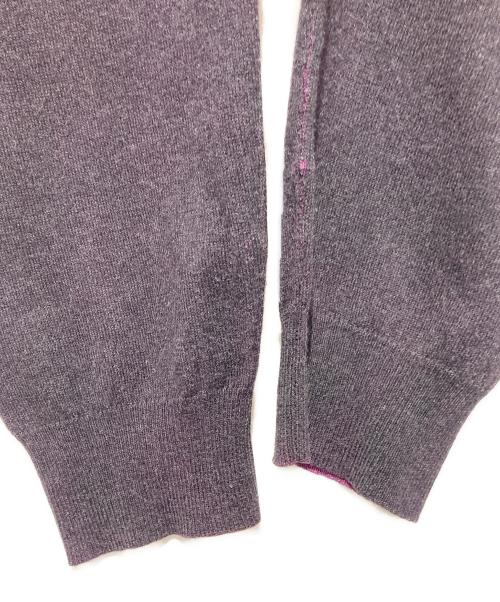 JIL SANDER（ジルサンダー）JIL SANDER (ジルサンダー) シルク混カシミヤVネックニット パープル サイズ:44の古着・服飾アイテム
