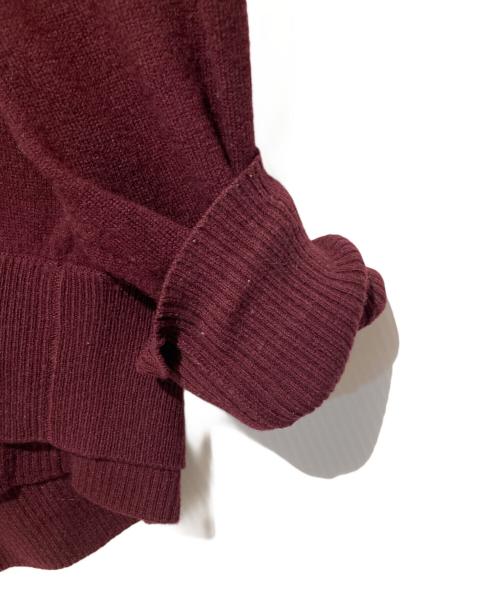 Maison Margiela（メゾンマルジェラ）Maison Margiela (メゾンマルジェラ) Vネックニット ワインレッド サイズ:Sの古着・服飾アイテム