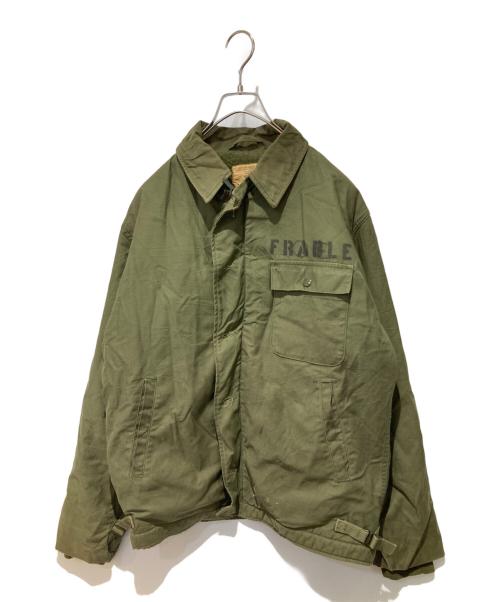 U'S NAVY（ユーエスネイビー）U'S NAVY (ユーエスネイビー) A-2 デッキジャケット グリーン サイズ:Mの古着・服飾アイテム