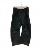 Dickies×CONZディッキーズ×コンズ）の古着「DOUBLE KNEE CURVED LEG PANTS」｜ブラック