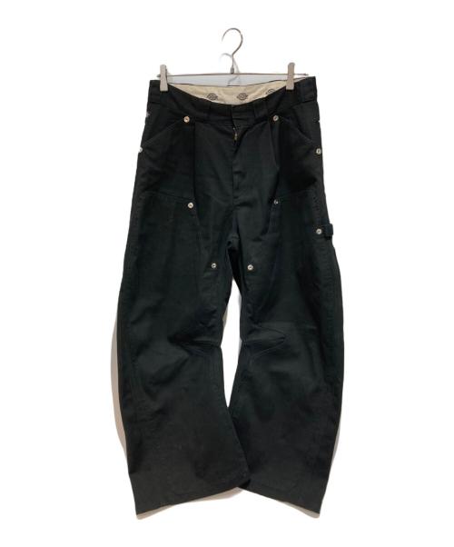 Dickies（ディッキーズ）Dickies (ディッキーズ) conz (コンズ) DOUBLE KNEE CURVED LEG PANTS ブラック サイズ:Ｌの古着・服飾アイテム