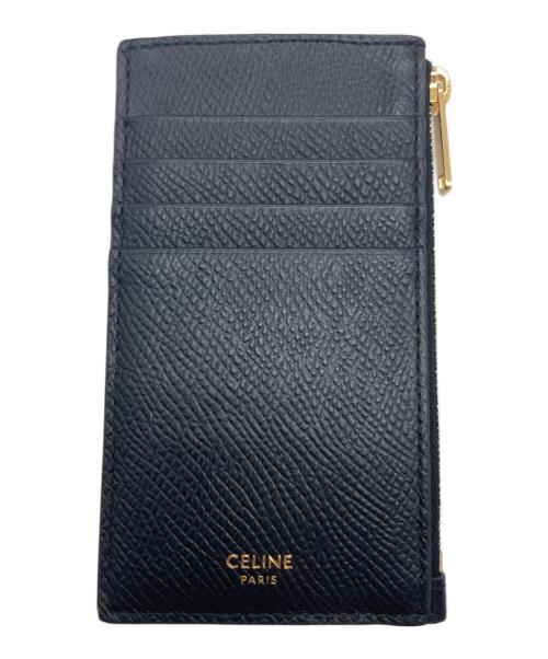 CELINE（セリーヌ）CELINE (セリーヌ) フラグメントケースジップ付コンパクトカードホルダー ブラックの古着・服飾アイテム