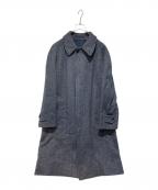 Burberry'sバーバリーズ）の古着「ヘリンボーン比翼ステンカラーコート」｜グレー