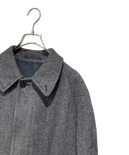 Burberry's（バーバリーズ）Burberry's (バーバリー) ヘリンボーン比翼ステンカラーコート グレー サイズ:Mの古着・服飾アイテム