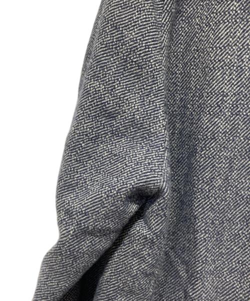 Burberry's（バーバリーズ）Burberry's (バーバリー) ヘリンボーン比翼ステンカラーコート グレー サイズ:Mの古着・服飾アイテム