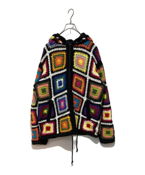 SUPREME（シュプリーム）Supreme (シュプリーム) CROCHET HOODED ZIP UP SWEATER マルチカラー サイズ:XLの古着・服飾アイテム