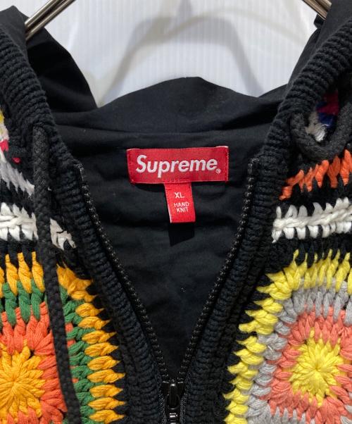 SUPREME（シュプリーム）Supreme (シュプリーム) CROCHET HOODED ZIP UP SWEATER マルチカラー サイズ:XLの古着・服飾アイテム