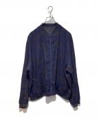 YOKEヨーク）の古着「REVERSIBLE PRINTED RIB BLOUSON」｜グレー×パープル