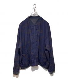 YOKE（ヨーク）の古着「REVERSIBLE PRINTED RIB BLOUSON」｜グレー×パープル