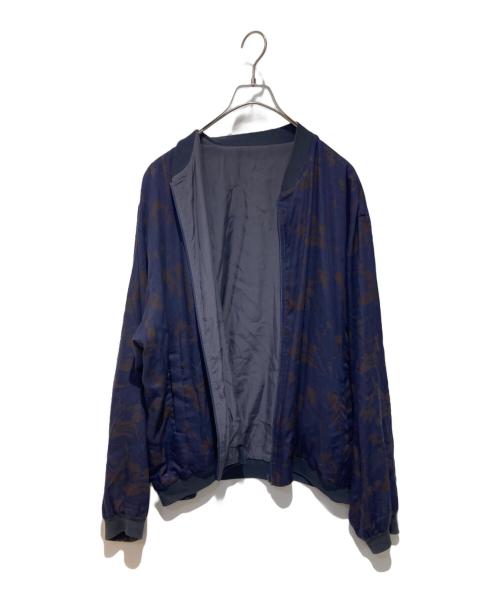YOKE（ヨーク）YOKE (ヨーク) REVERSIBLE PRINTED RIB BLOUSON グレー×パープル サイズ:2の古着・服飾アイテム