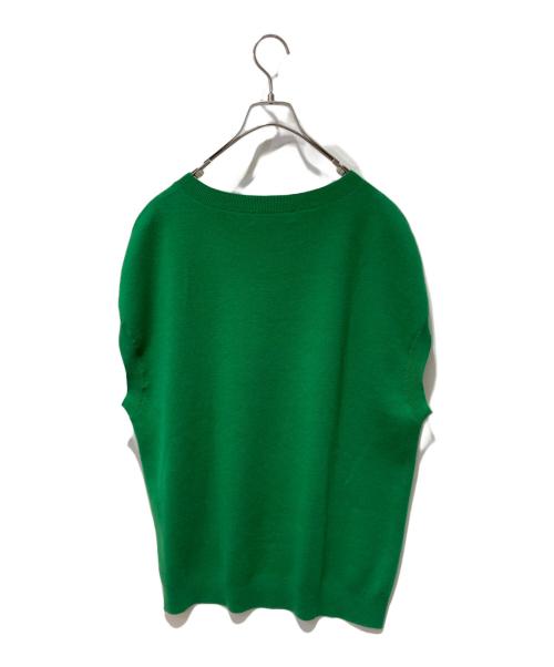 CABAN（キャバン）CABAN (キャバン) コットンカシミヤ クルーネックベスト グリーン サイズ:Mの古着・服飾アイテム