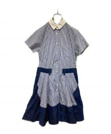 sacai（サカイ）の古着「Short Sleeve Shirt Dress」｜スカイブルー
