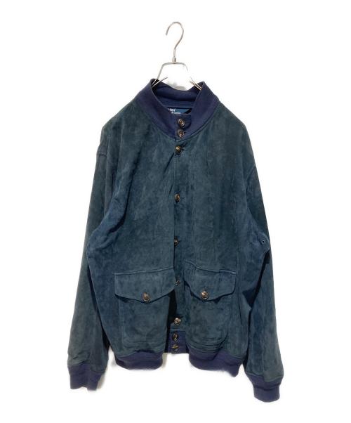 POLO RALPH LAUREN（ポロ・ラルフローレン）POLO RALPH LAUREN (ポロ・ラルフローレン) スウェードジャケット ネイビー サイズ: XXLの古着・服飾アイテム