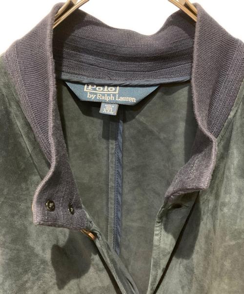POLO RALPH LAUREN（ポロ・ラルフローレン）POLO RALPH LAUREN (ポロ・ラルフローレン) スウェードジャケット ネイビー サイズ: XXLの古着・服飾アイテム