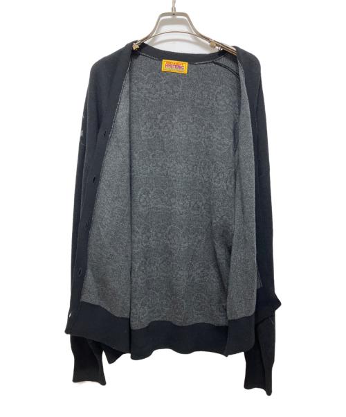 Hysteric Glamour（ヒステリックグラマー）Hysteric Glamour (ヒステリックグラマー) SKULL BORDER柄ジャカード カーディガン ブラック サイズ:Freeの古着・服飾アイテム
