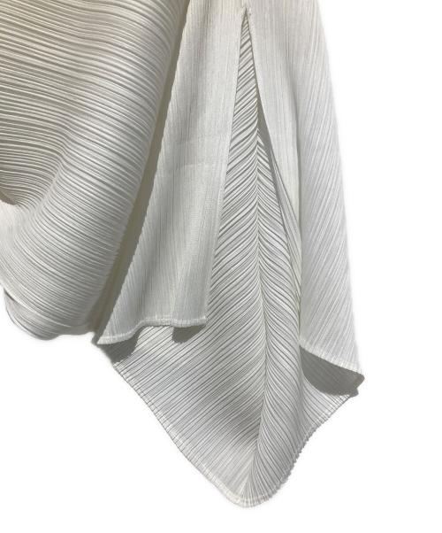 PLEATS PLEASE（プリーツプリーズ）PLEATS PLEASE (プリーツプリーズ) ノースリーブプリーツワンピース ホワイト サイズ:Ｌの古着・服飾アイテム