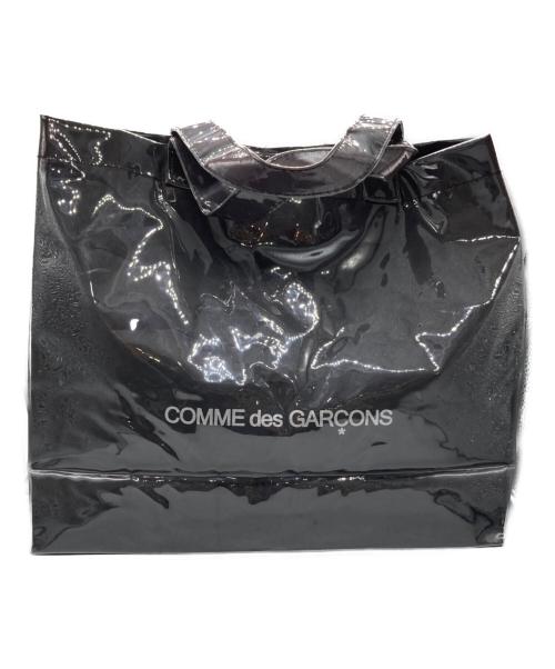 COMME des GARCONS（コムデギャルソン）COMME des GARCONS (コムデギャルソン) PVCペーパーロゴトートバッグ ブラックの古着・服飾アイテム