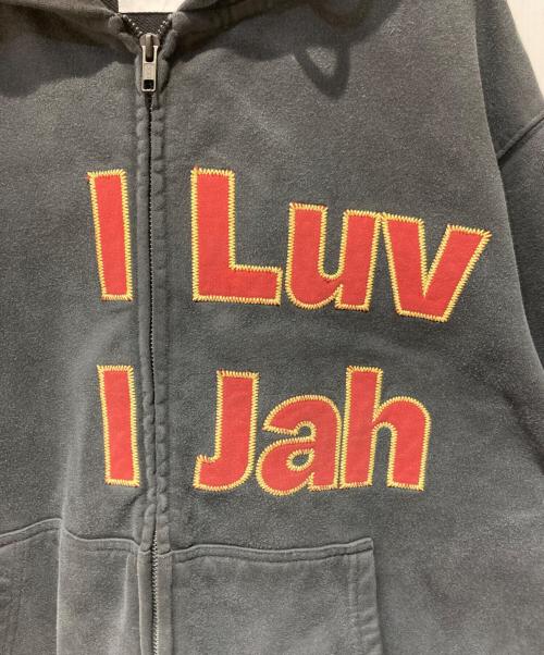 WOKE EDGE（ウォーク エッジ）WOKE EDGE (ウォーク エッジ) I Luv I Jah Zip Hoodie ネイビー サイズ:Mの古着・服飾アイテム
