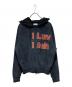 WOKE EDGE（ウォーク エッジ）の古着「I Luv I Jah Zip Hoodie」｜ネイビー
