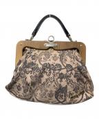 MIU MIUミュウミュウ）の古着「BROCADE CANAS FRAME BAG」｜ベージュ