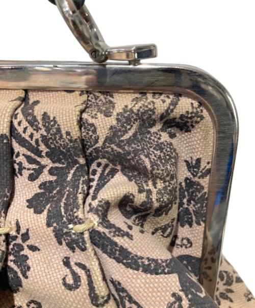 MIU MIU（ミュウミュウ）MIU MIU (ミュウミュウ) BROCADE CANAS FRAME BAG ベージュの古着・服飾アイテム