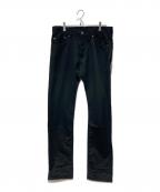 MOMOTARO JEANS桃太郎ジーンズ）の古着「セルヴィッチウエポンナローテーパードパンツ」｜ブラック