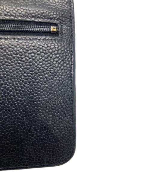 CHANEL（シャネル）CHANEL (シャネル) キャビアスキンロングウォレット ブラックの古着・服飾アイテム