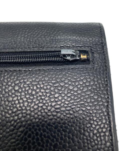 CHANEL（シャネル）CHANEL (シャネル) キャビアスキンロングウォレット ブラックの古着・服飾アイテム