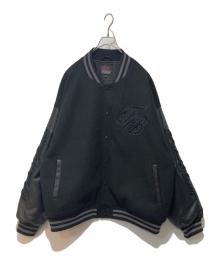 FUBU（フブ）の古着「フェイクレザースタジャン」｜ブラック